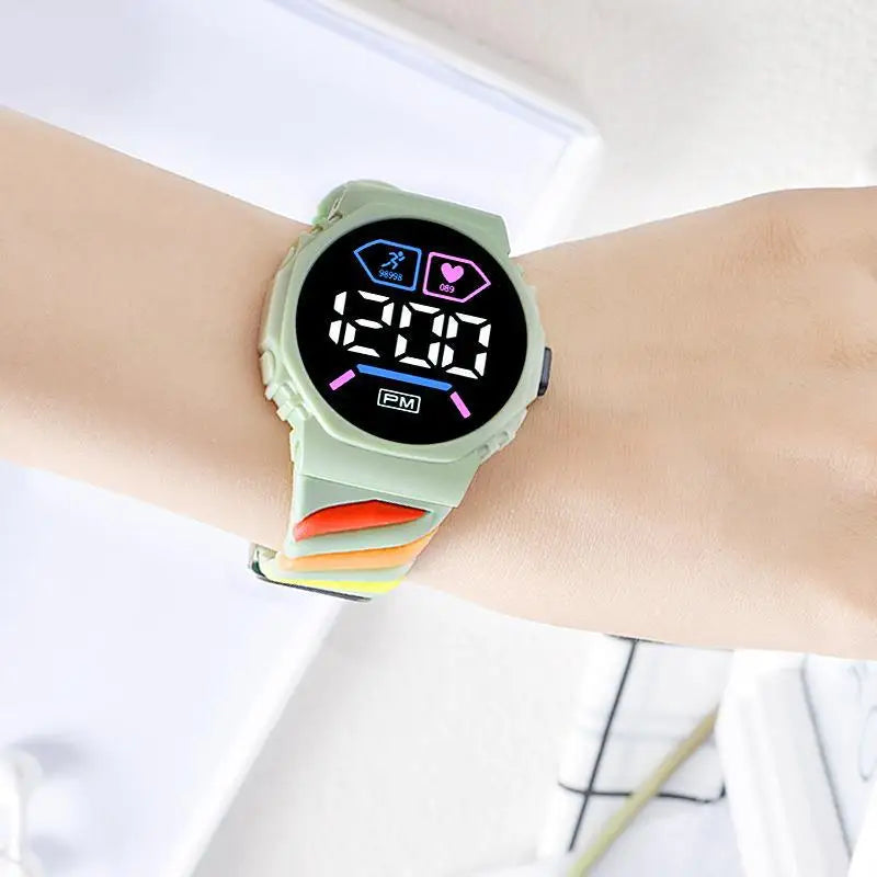 LED Silicone Sports Digital Watch Women Kids Electronic Wristwatch Cool Students Light Clock Relogio Drop Shipping Saati