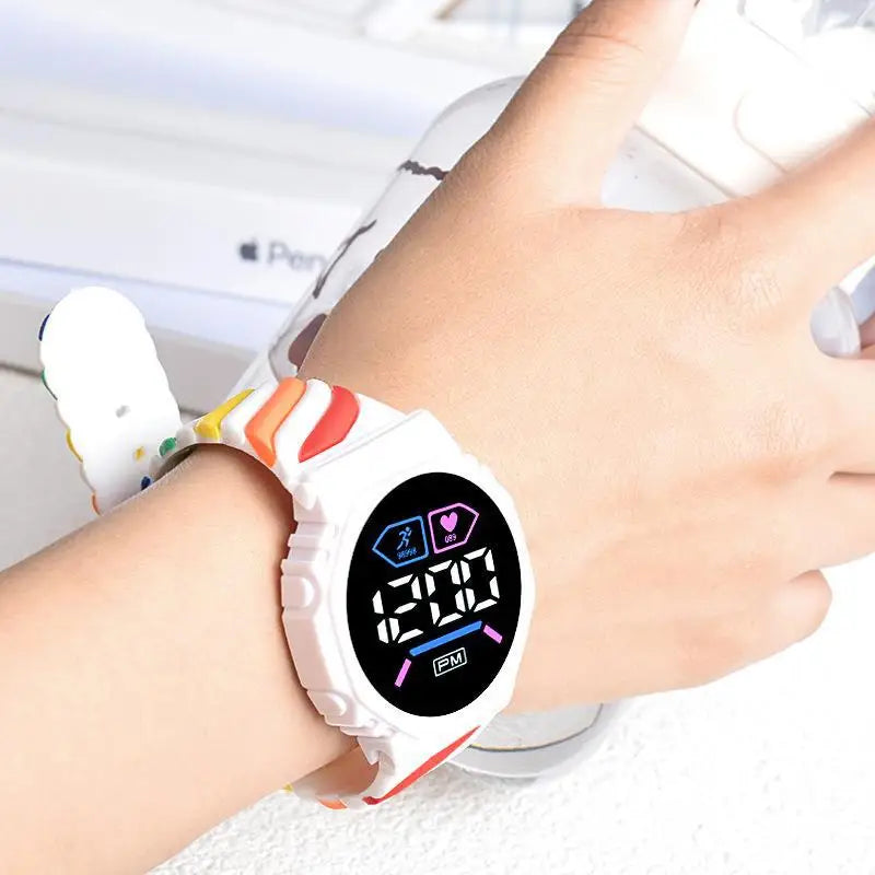 LED Silicone Sports Digital Watch Women Kids Electronic Wristwatch Cool Students Light Clock Relogio Drop Shipping Saati