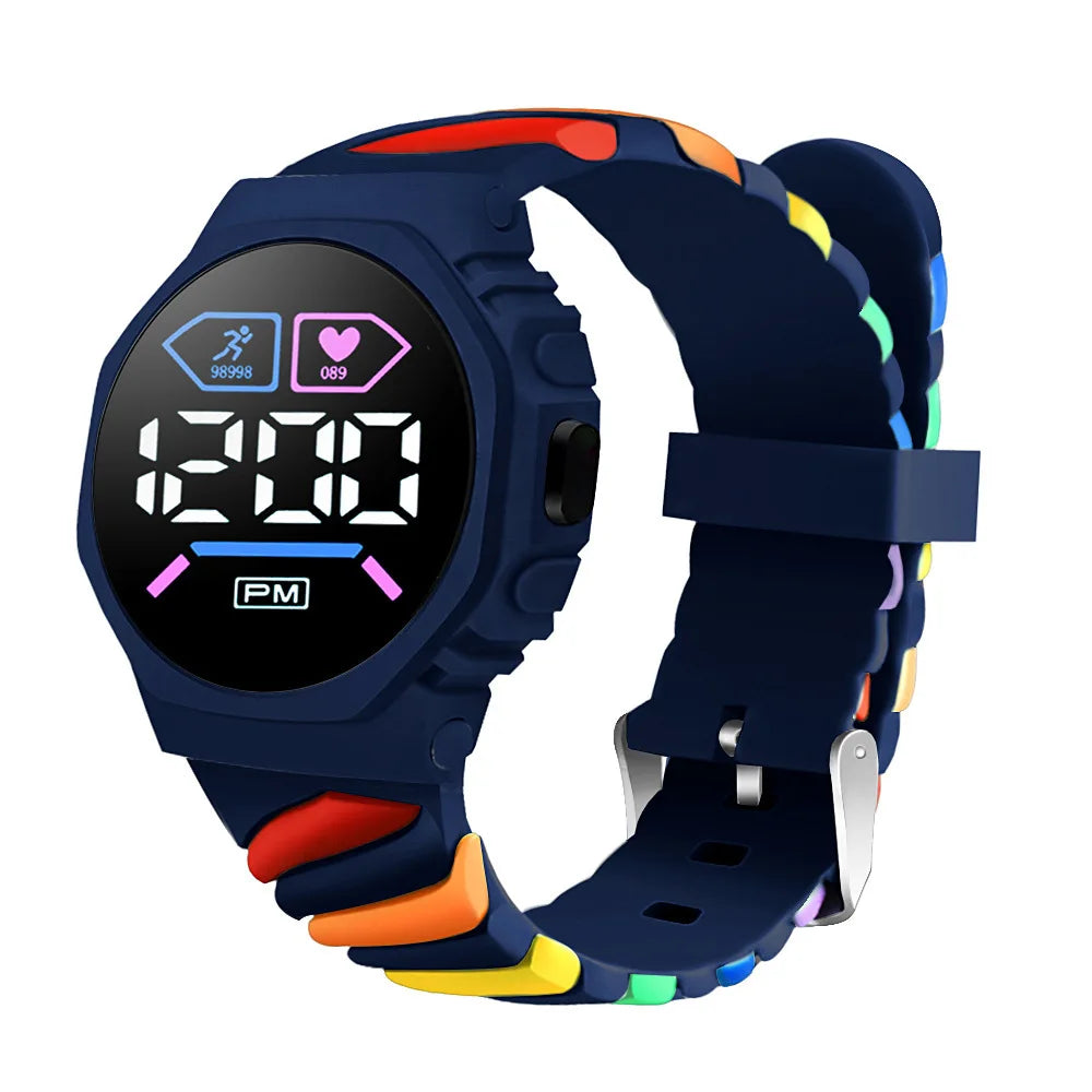 LED Silicone Sports Digital Watch Women Kids Electronic Wristwatch Cool Students Light Clock Relogio Drop Shipping Saati