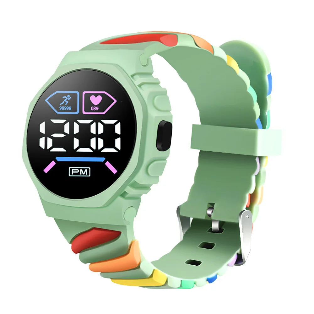 LED Silicone Sports Digital Watch Women Kids Electronic Wristwatch Cool Students Light Clock Relogio Drop Shipping Saati