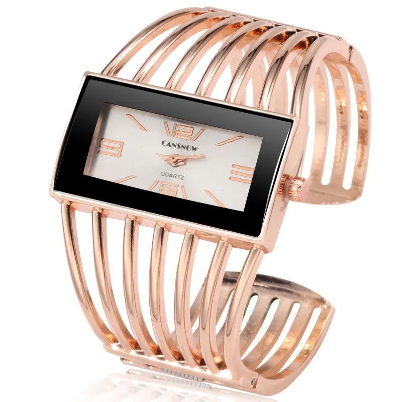 Womens Watch Luxury CANSNOW Rose Gold Bangle Bracelet Watch Women Dress Clock Female Lady Saati Girls Wristwatch Relojes