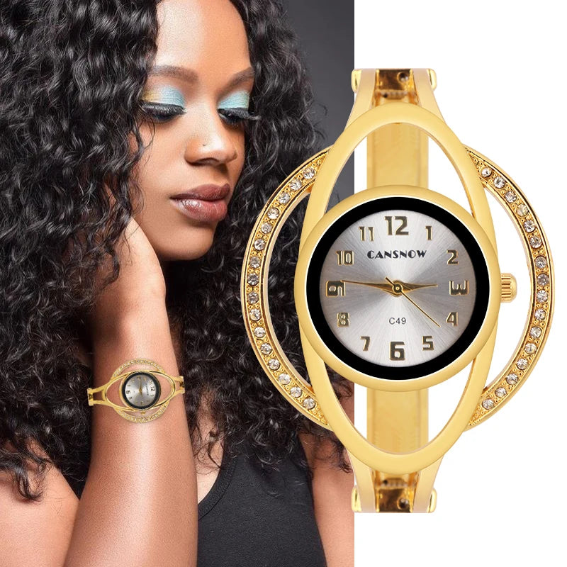 New Rhinestone Women's Watches Thin Stainless Steel Band Simple Female Quartz Clock Bracelet Wrist Watches for Lady Montre Femme