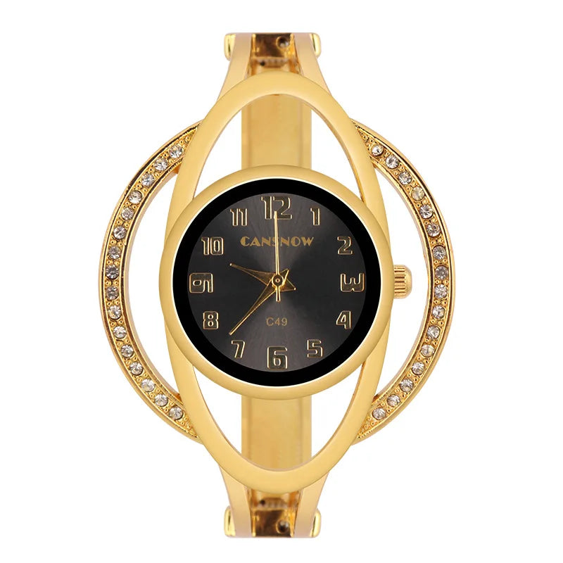 New Rhinestone Women's Watches Thin Stainless Steel Band Simple Female Quartz Clock Bracelet Wrist Watches for Lady Montre Femme