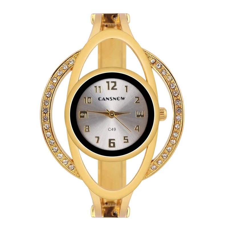 New Rhinestone Women's Watches Thin Stainless Steel Band Simple Female Quartz Clock Bracelet Wrist Watches for Lady Montre Femme