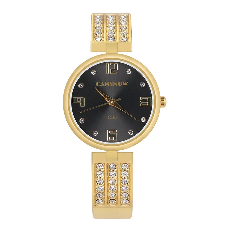 Luxury Women Gold Watch Fashion Ladies Quartz Diamond Wristwatch Elegant Female Bracelet Watches Simple Relogio Feminino