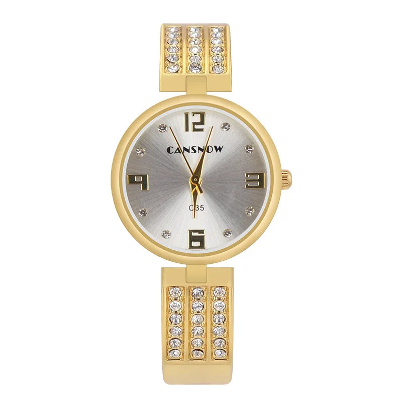 Luxury Women Gold Watch Fashion Ladies Quartz Diamond Wristwatch Elegant Female Bracelet Watches Simple Relogio Feminino
