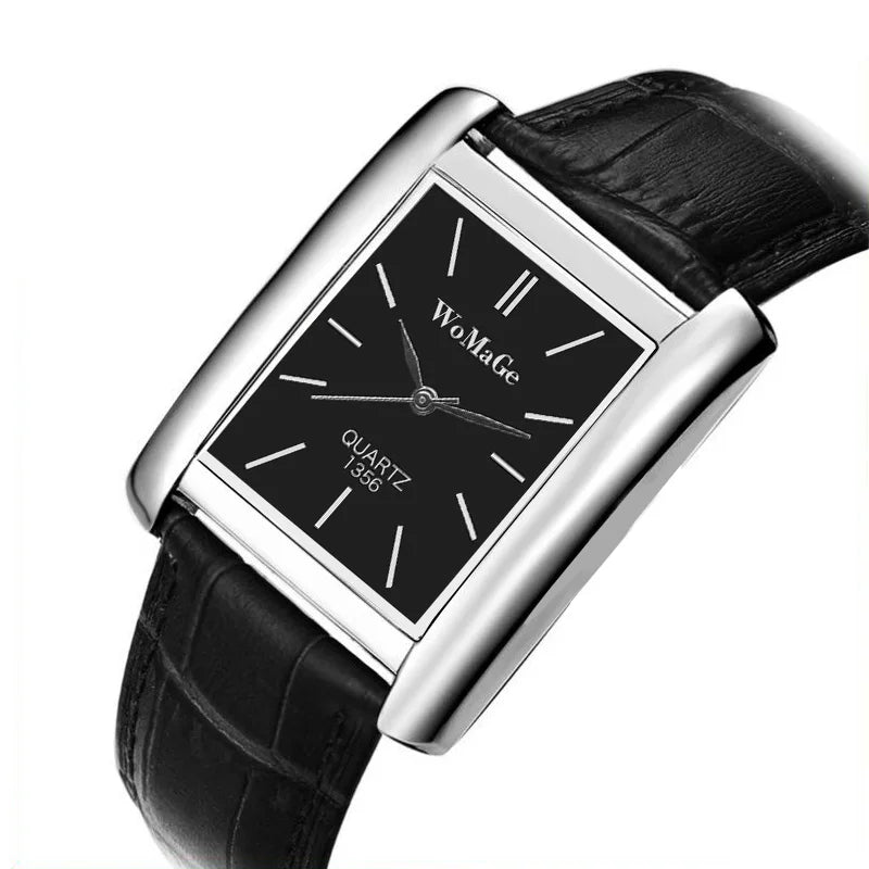 Elegant Womage Women Leather Straps Wrist Watch Popular Style Quartz Watches Fashion Unique Designer Casual Female Unisex Clock