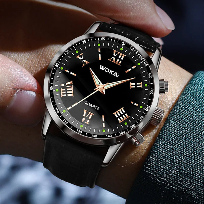 Fashion Male Clock Mens Simple Casual Wristwatch Elegant Quartz Leather Strap Watches Masculino Relogio Out-door Reloj Hombre