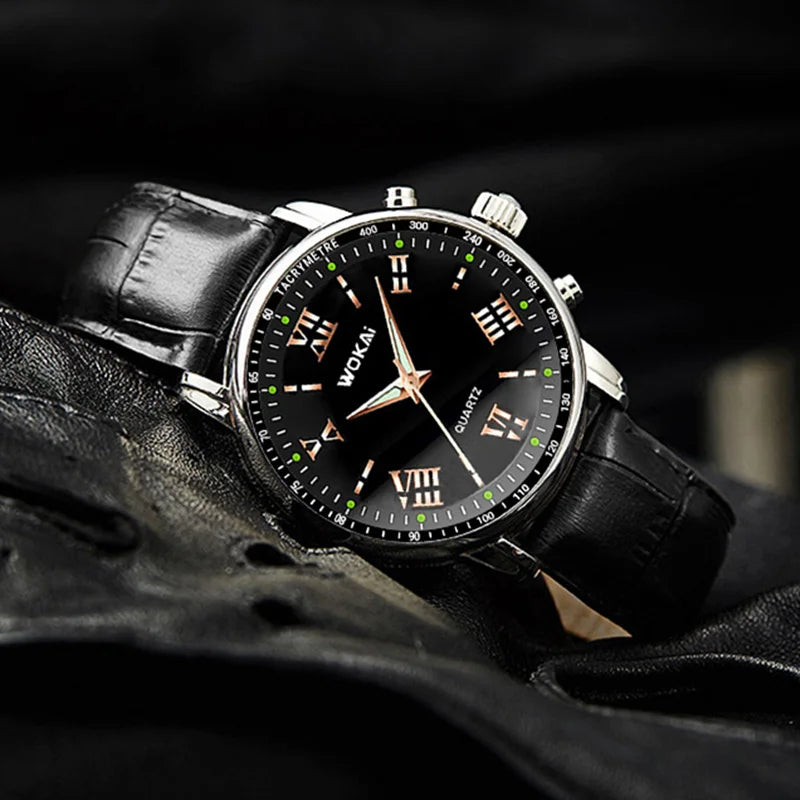 Fashion Male Clock Mens Simple Casual Wristwatch Elegant Quartz Leather Strap Watches Masculino Relogio Out-door Reloj Hombre