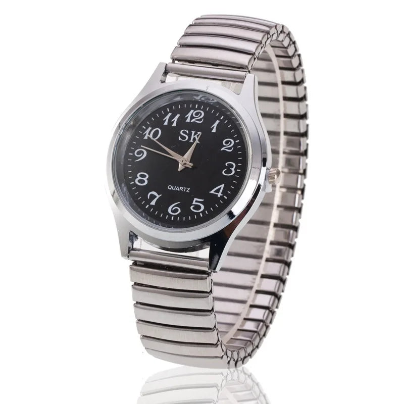 Fashion Strap Elderly Watches Wholesale Male Large Numbers Ladies Dials Middle-aged and Elderly Luminous Steel Strap Lovers
