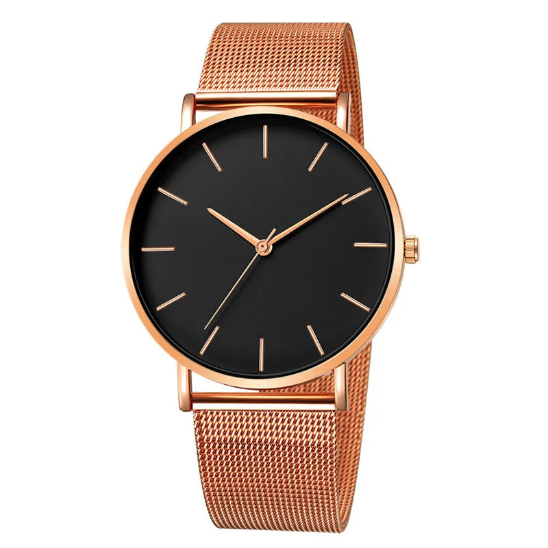 Fashion watch for men reloj hombre Stainless Steel Mesh Bracelet Quartz Wristwatch Clock Men's Wrist Watch relogio masculino
