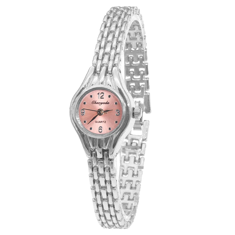 Ladies Gold Plated Watch Women Bracelet Quart Wristwatch Girl Analog Feminino Relojes Hour Luxury Watches Saati Clock