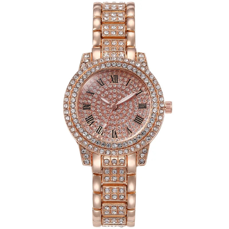 Luxury Brand Women's Wristwatch Casual Rhinestone Business Ladies Watches Quartz Clock Montre Femme Relogio Feminino