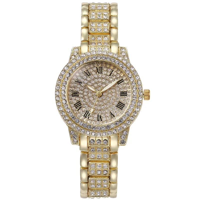 Luxury Brand Women's Wristwatch Casual Rhinestone Business Ladies Watches Quartz Clock Montre Femme Relogio Feminino