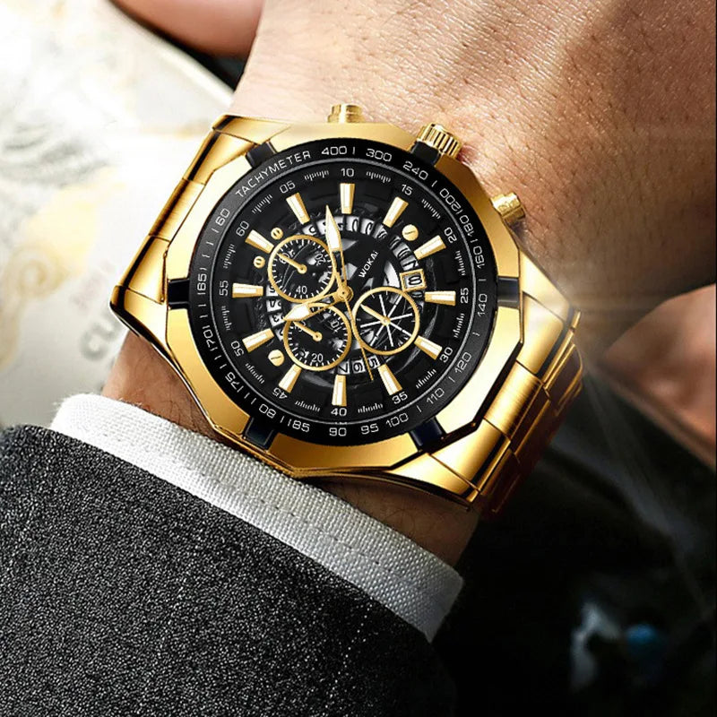 Fashion Business Calendar Sports Men's Quartz Watch Luxury Design Male Wristwatch Relogio Masculino