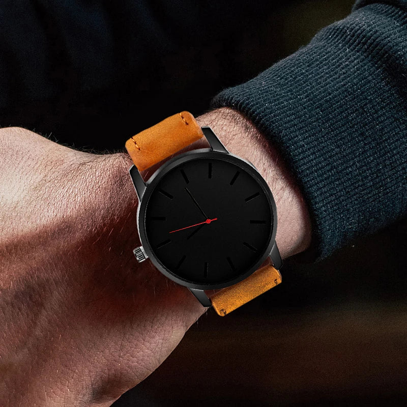 Simple Men's Sports Wristwatch Male Leather Strap Watches Minimalist Designer Quartz Clock Relogio Masculino Saati Reloj Hombre