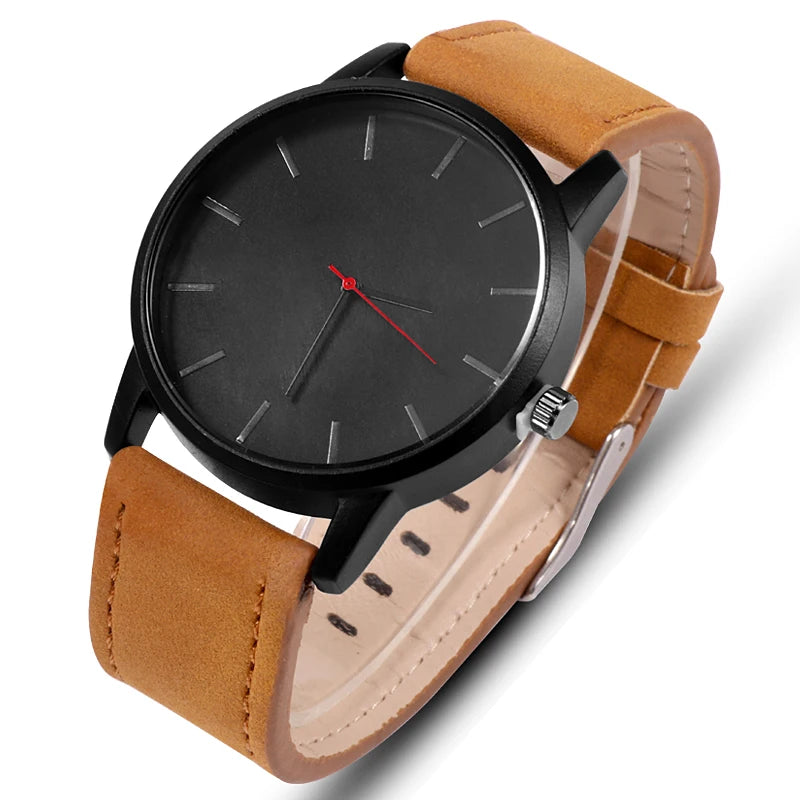 Simple Men's Sports Wristwatch Male Leather Strap Watches Minimalist Designer Quartz Clock Relogio Masculino Saati Reloj Hombre