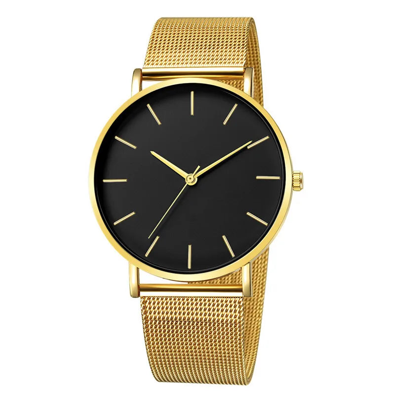 Men Business Watch Simple Stainless Steel Mesh Men's Watches Quartz Exquisite Casual Wristwatch Relogio Masculino Clock Hot Sale