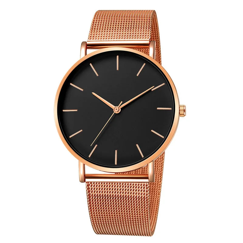 Men Business Watch Simple Stainless Steel Mesh Men's Watches Quartz Exquisite Casual Wristwatch Relogio Masculino Clock Hot Sale