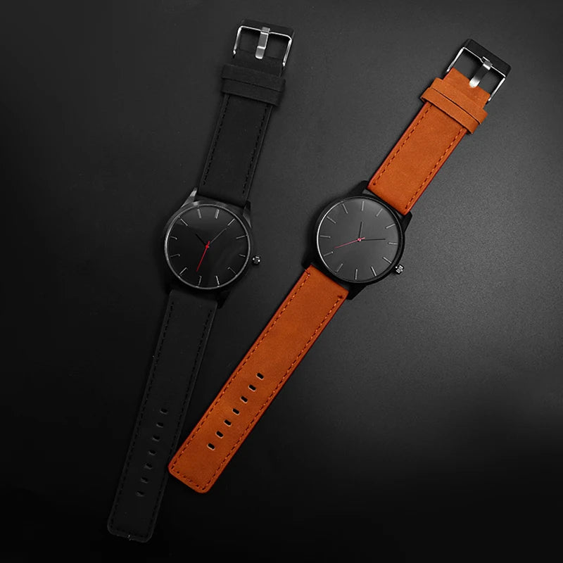Simple Men's Sports Wristwatch Male Leather Strap Watches Minimalist Designer Quartz Clock Relogio Masculino Saati Reloj Hombre