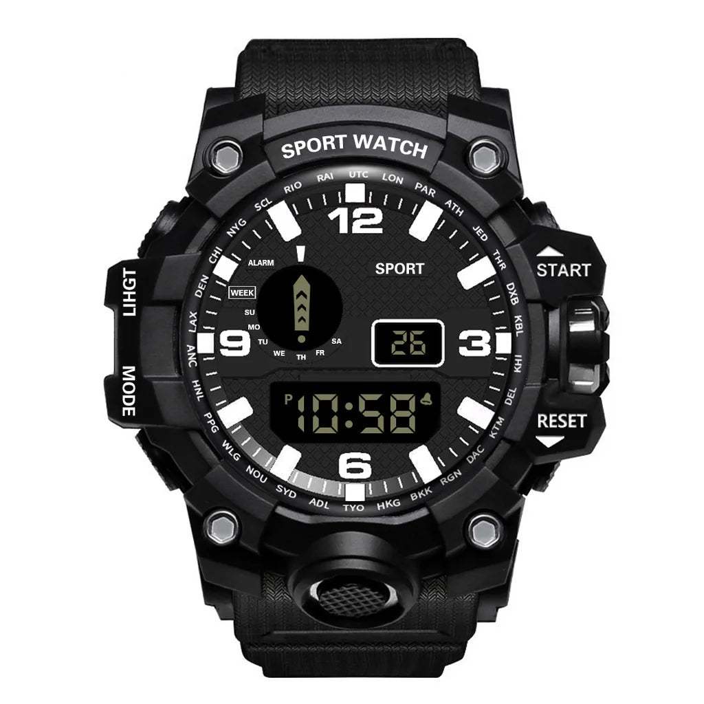 Sports LED Watch Men Children Young Out door Clock Vibration Digital Military Watches Men's Fashion Male Wristwatch Masculino