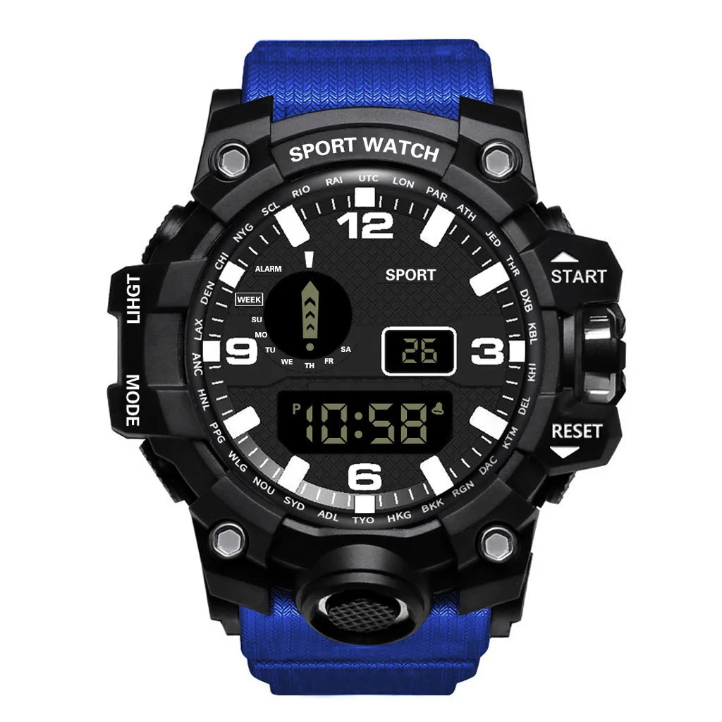 Sports LED Watch Men Children Young Out door Clock Vibration Digital Military Watches Men's Fashion Male Wristwatch Masculino