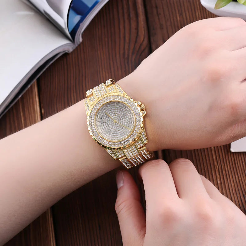 Luxury Crystal Women Watches Shine Steel Ladies Wristwatch Women New Quartz Relogio Female Reloj Hombre Montre Zegarek Damski