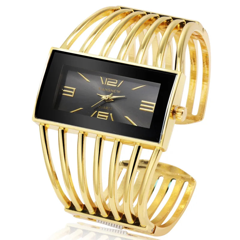 Women Unique Bracelet Wristwatch Luxury Ladies Bangle Clock Stainless Steel Goldren Relogio Feminino Saati Women's Gifts Watches