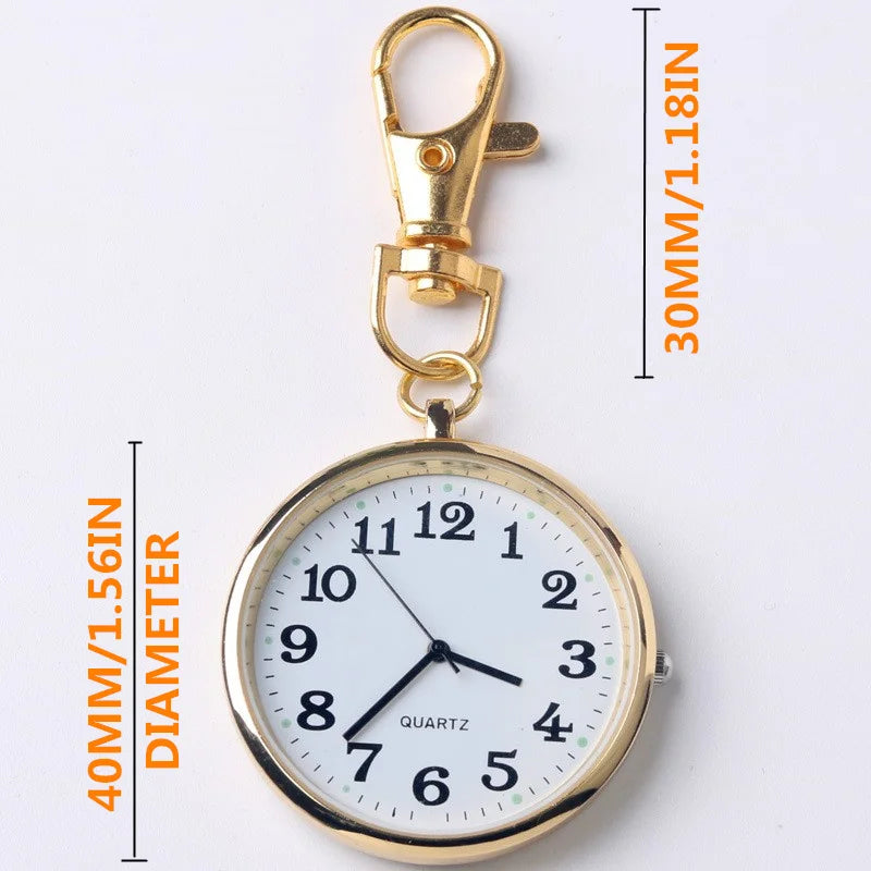 Simple Keychain Watch, New Fashion Pocket Watches, Pocket Portable Clock, Classic Alloy Nurse Relojes Students Child Watch Saati
