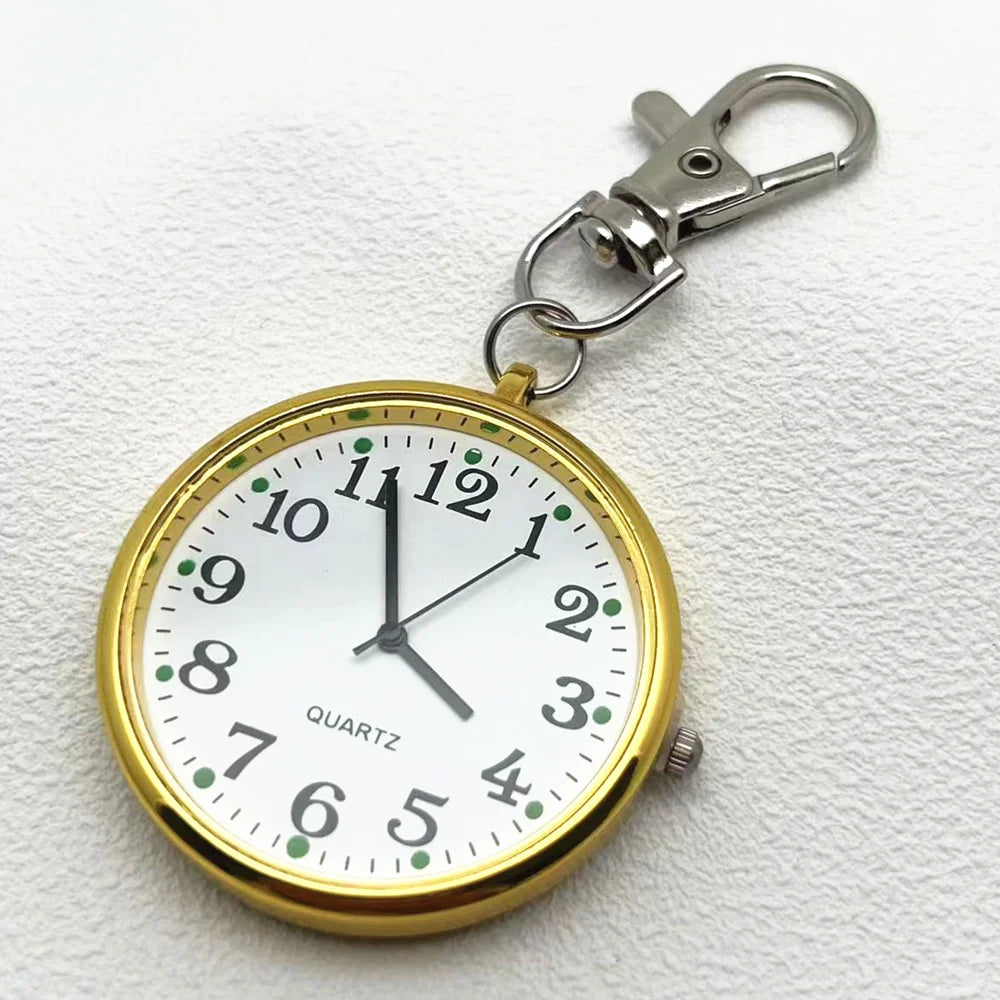 Keychain Watch, Simple Fashion Pocket Watches, Pocket Portable Clock, Classic Alloy Nurse Relojes Students Child Watch Saati
