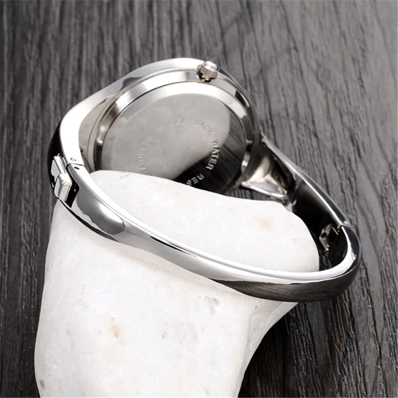 Women Bracelet Watches Fashion Feminino Relogio Wristwatches Stainless Steel Ladies Luxury Crystal Clock Reloj Mujer