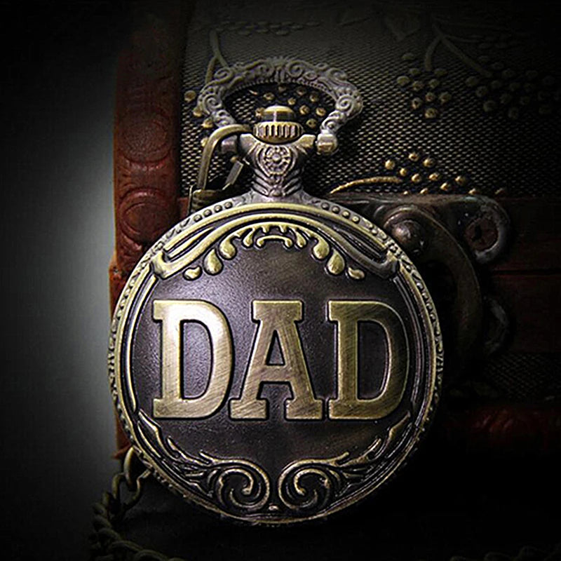 Vintage Pocket Watch For DAD Father Classic Copper Watch With Chain Exquisite Hombre Saati Masculino Relogio Best Gift Clock