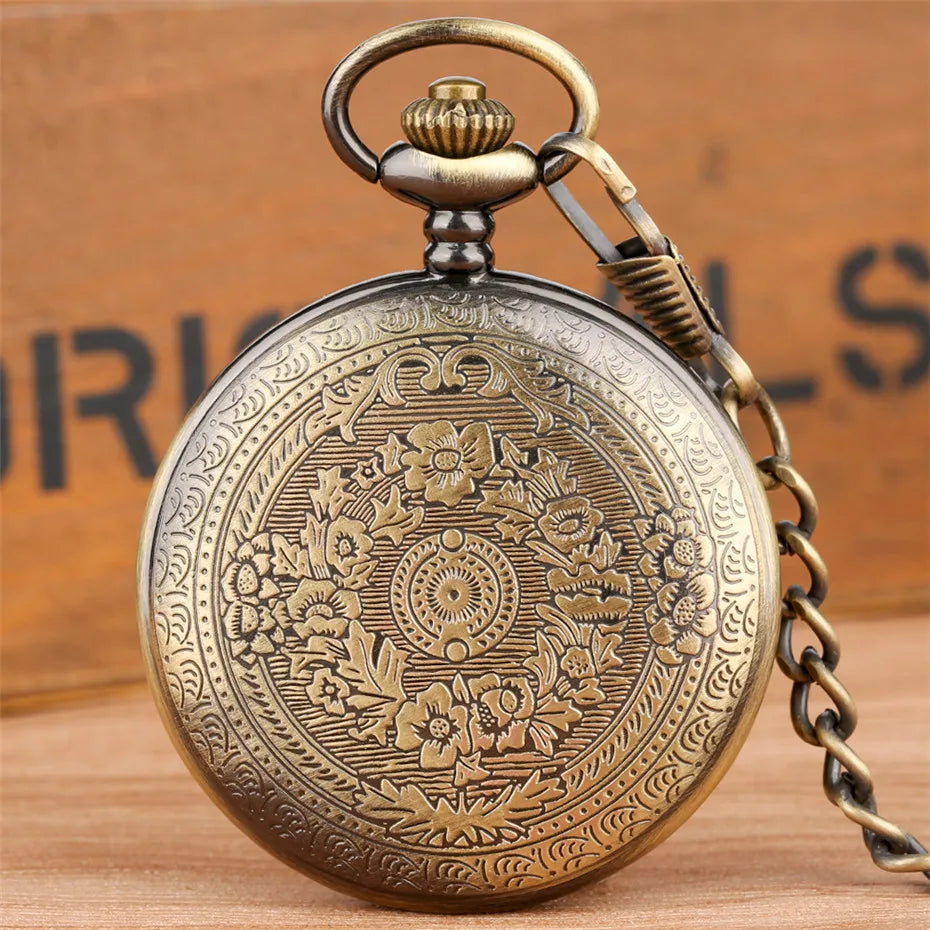 Vintage Pocket Watch Fashion Quartz Pocket Watch with Chain TO MY SON Gift Love Your Forever Men's Clock Exquisite Relogios