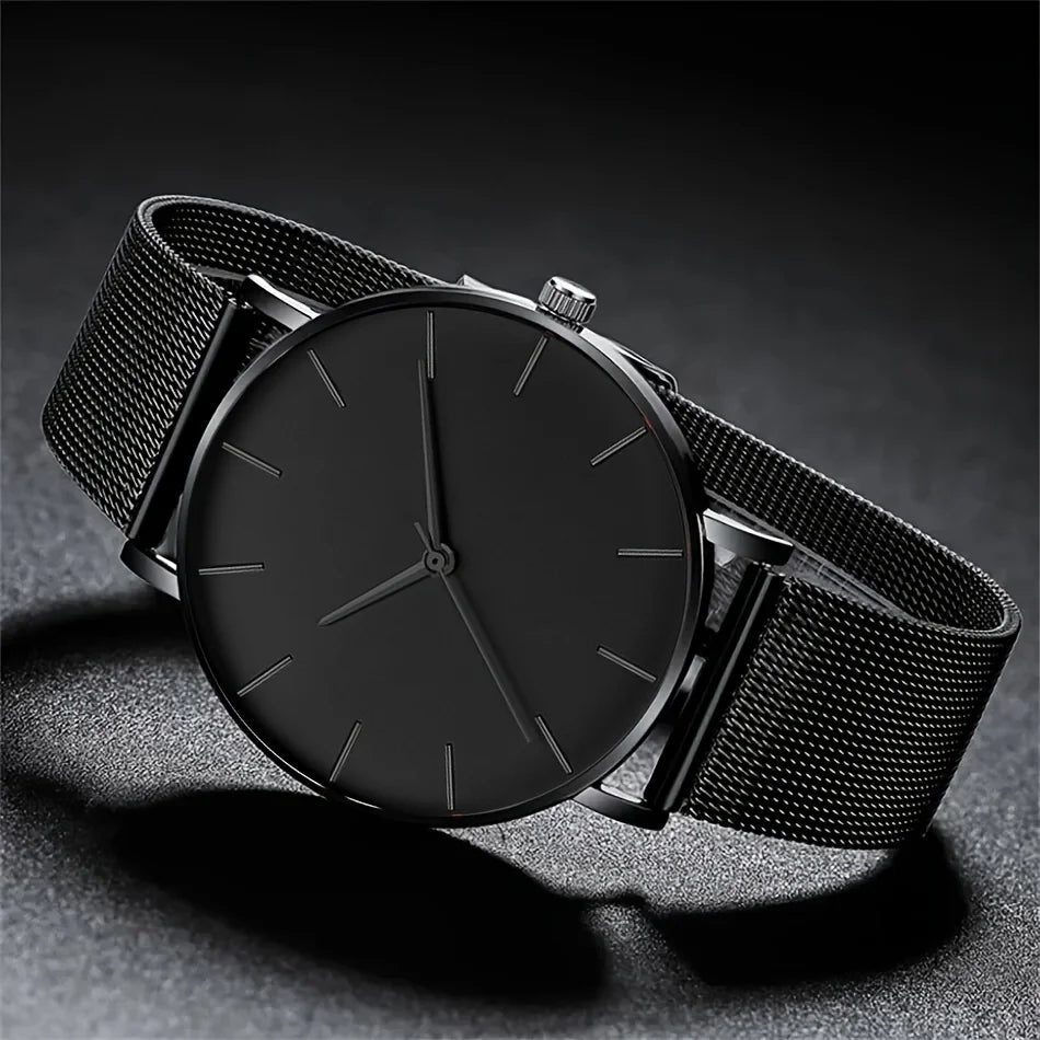 Minimalist Fashion Casual Watch Women Steel Hour Reloj Mujer Quartz Wristwatch Simple Montre Femme Mesh Stainless Steel Bracelet