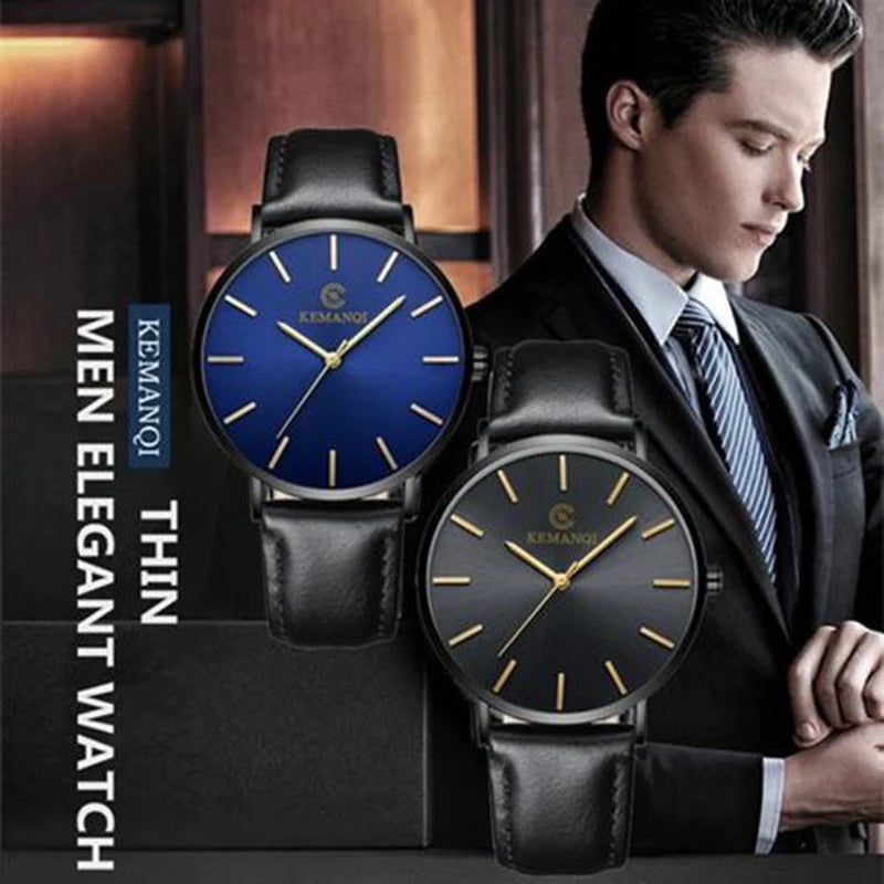 New Simple Men's Fashion Watches Minimalist Male Quartz Wristwatch Elegant Roman Gift Clock Masculine Relogio Saati