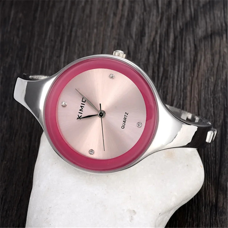 Women Bracelet Watches Fashion Feminino Relogio Wristwatches Stainless Steel Ladies Luxury Crystal Clock Reloj Mujer