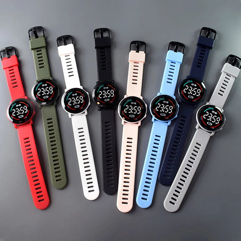 New Silicone Sports Digital Watch Women Kid LED Electronic Wristwatch Cool Students Light Clock Relogio Drop Shipping Saati