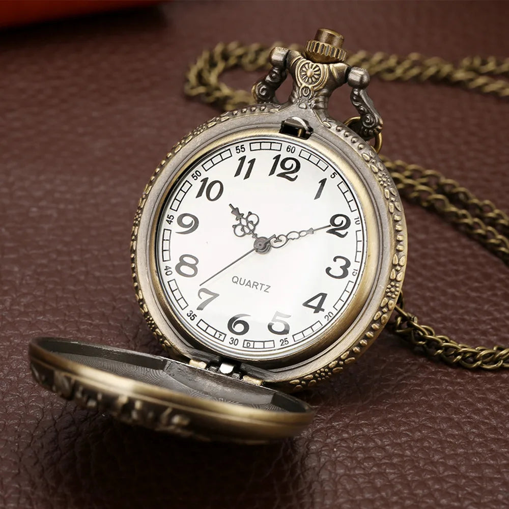 New Style Bronze Octopus Quartz Pocket Watch With Necklace Chain Gift for Male Women Fashion Clock Hombre Relojes Vintage Gift