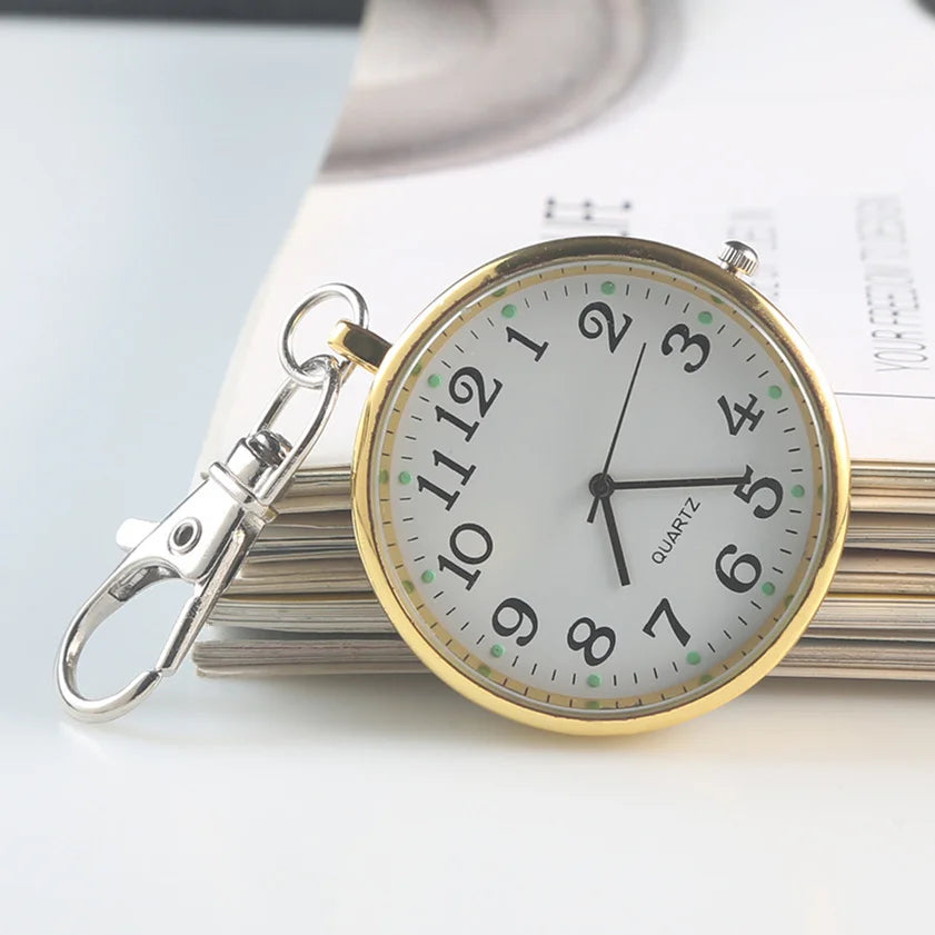 Keychain Watch, Simple Fashion Pocket Watches, Pocket Portable Clock, Classic Alloy Nurse Relojes Students Child Watch Saati