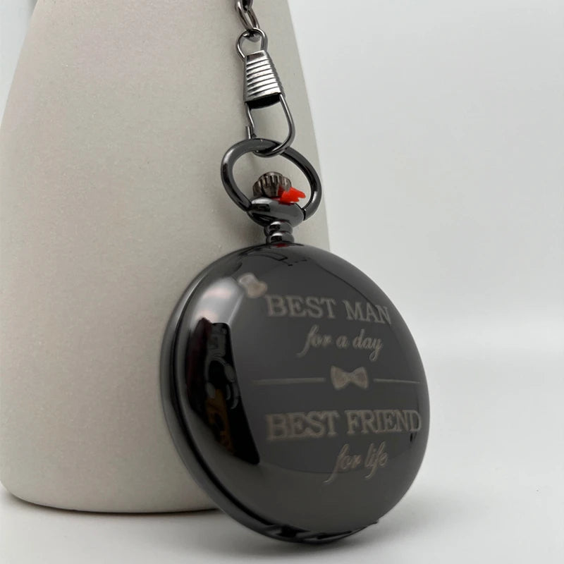 Lovers Best Man Best Friends Quartz Necklace Pocket Watch Elegant Pendant With Chain Mens Clock Masculino Relogio Luxury Gifts