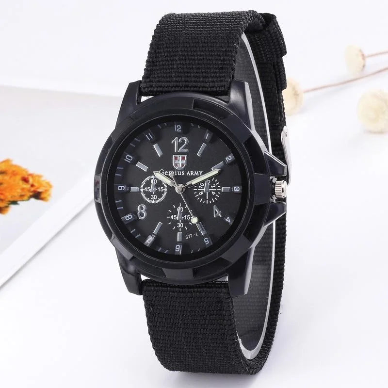 Mens Sports Watch Quartz Nylon Band Gemius Army Wristwatch  Out Door Military Casual Watch Clock Erkek Saati Reloj Hombre