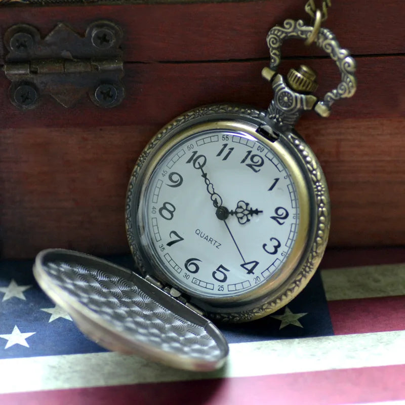 Retro Vintage ACDC Hells Bell Theme  Pendant Quartz Pocket WatchFor Men Children Gifts Masculino Relogio