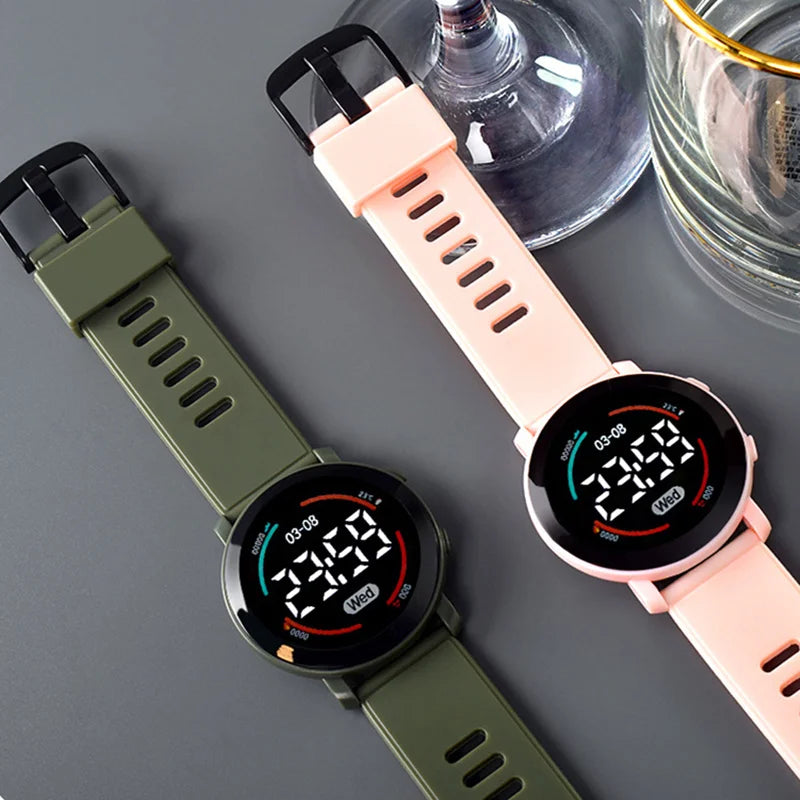 New Silicone Sports Digital Watch Women Kid LED Electronic Wristwatch Cool Students Light Clock Relogio Drop Shipping Saati