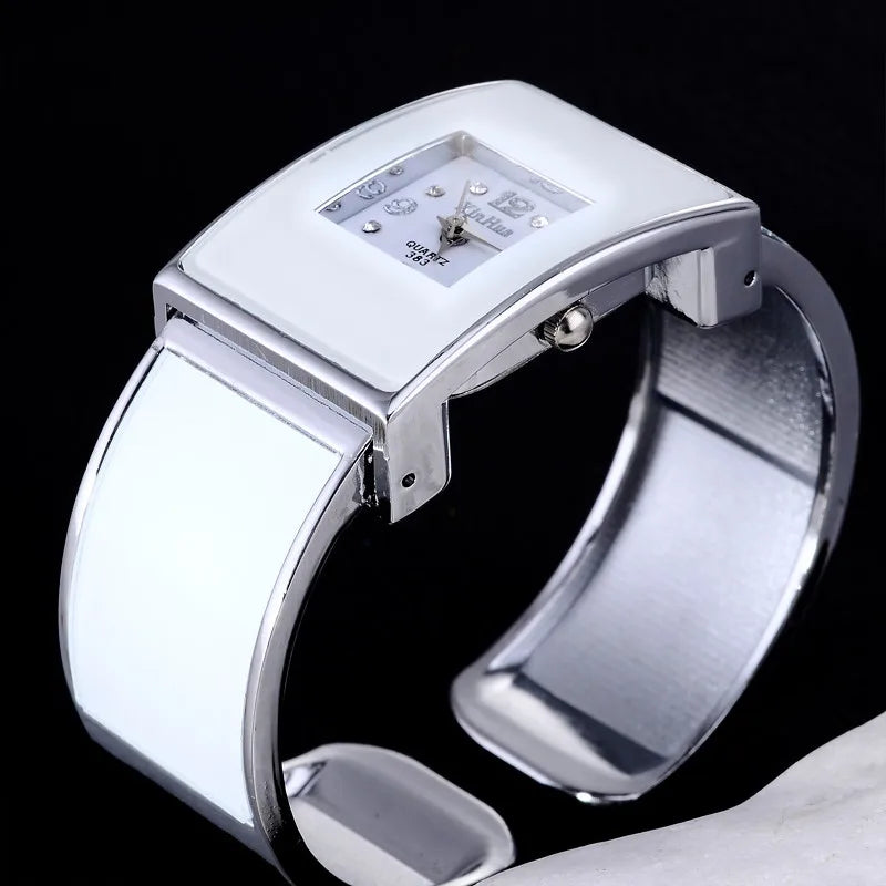 Xinhua Bracelet Women Watch Exquisite Rectangle Rhinestone Ladies Wristwatch Steel Female Clock Relogio Feminino Montre Femme