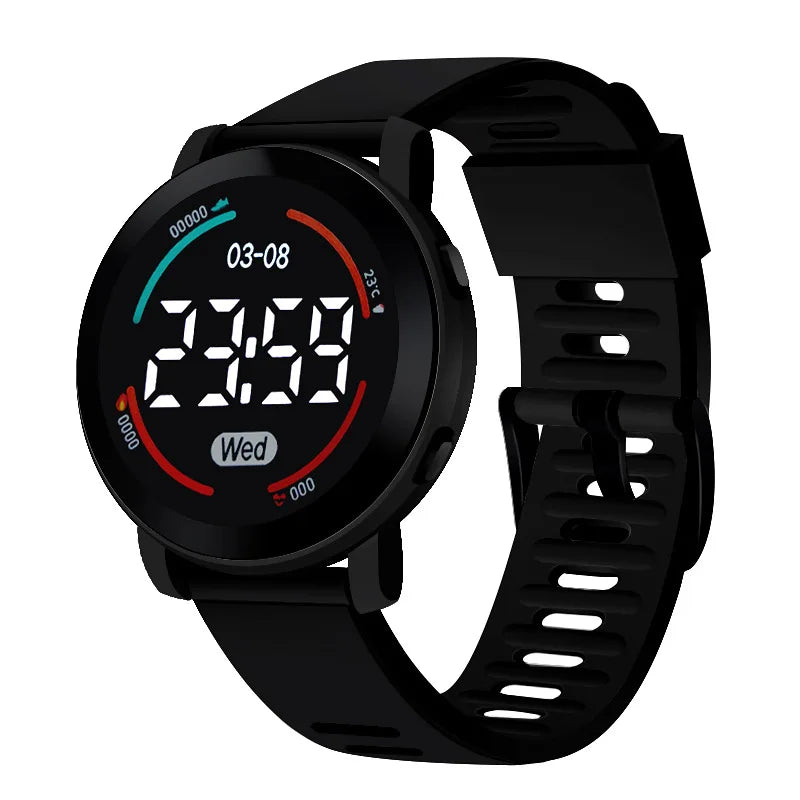 New Silicone Sports Digital Watch Women Kid LED Electronic Wristwatch Cool Students Light Clock Relogio Drop Shipping Saati