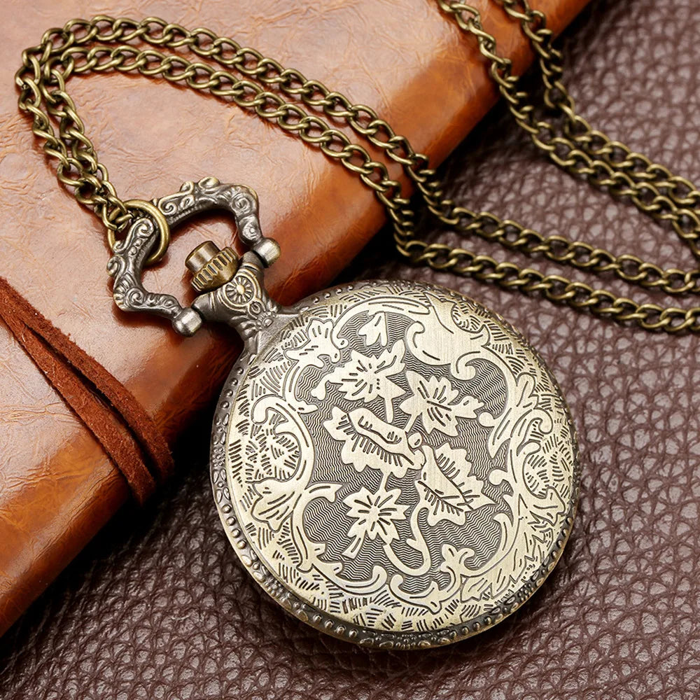New Style Bronze Octopus Quartz Pocket Watch With Necklace Chain Gift for Male Women Fashion Clock Hombre Relojes Vintage Gift