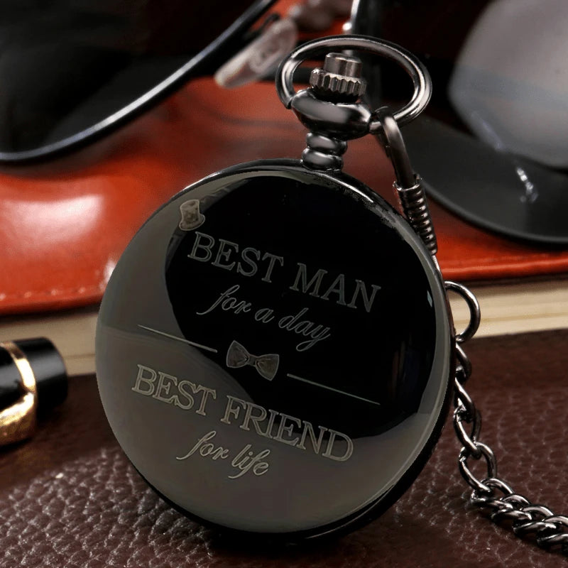 Luxury Gifts Pocketwatch Lovers Best Man Best Friends Quartz Necklace Pocket Watch Pendant Pocket Mens Clock Masculino Relogio