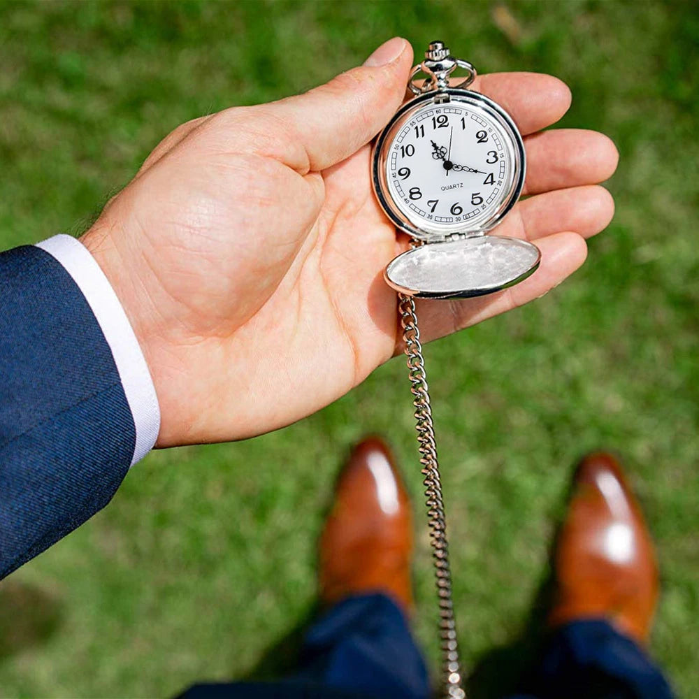 Lovers Best Man Best Friends Quartz Necklace Pocket Watch Elegant Pendant With Chain Mens Clock Masculino Relogio Luxury Gifts
