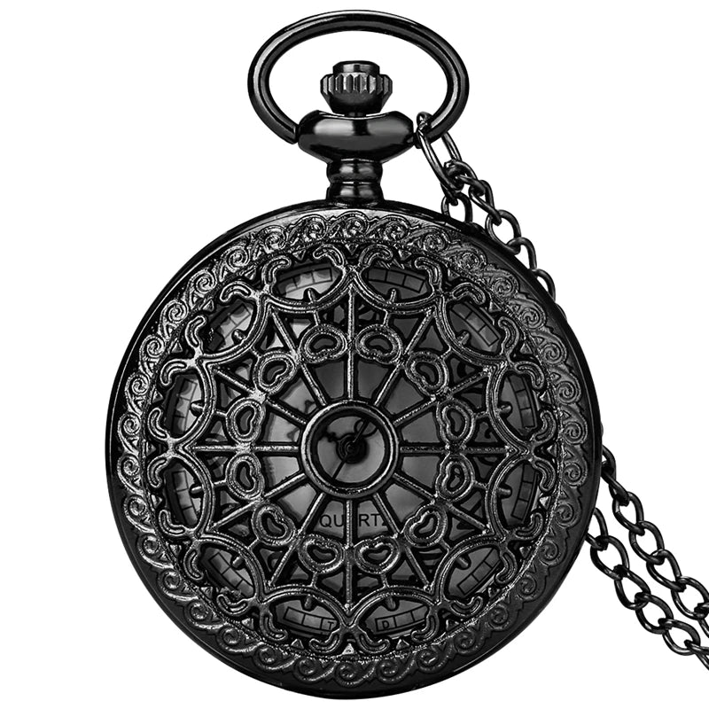 Necklace With Pendant Vintage Pocket Watch Hollow Styles Gearwheel Bronze Quartz Watches Casual Clock Best Souvenir Gift Relojes