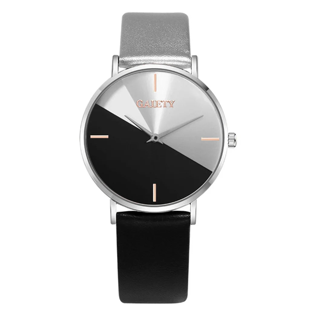 Female Women Watches Minimalist Leather Rose Gold Clock Simple Design Elegant Mix Color Wristwatch Fashion Ladies Quartz Relojes